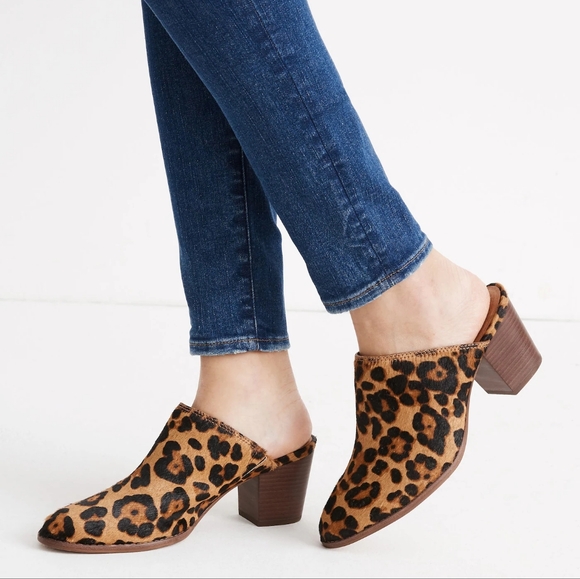 Madewell Shoes - Madewell The Harper Mule Leopard Calf Hair Madewell Bethesda Row Size 9
